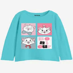 Bonkids Cotton Knit The Aristocats Featuring Full Sleeves Marie Printed Tee - Blue-picture-26