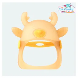 The Cheeky Kidzz Baby Soft Silicone Glove Cartoon Ear Shape Anti Drop Chewing Soothing Mitten Teethers Hand Pacifier Teething BPA Free (YELLOW)-picture-26