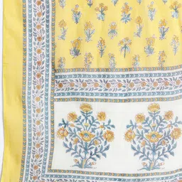 Indo Era Floral Print Cotton Kurta with Trousers & Dupatta image 2