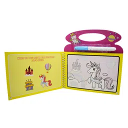 Asera 2 Pcs Unicorn Theme Reusable Magic Water Painting Book - Multicolor image 5