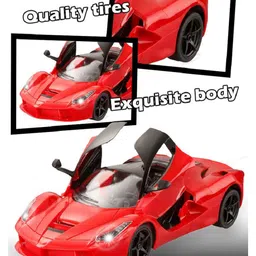 SUPER TOY Open Door Remote Control Car High Speed Sports RC Car Spray Booster Rechargeable Toy for Kids with Charging Cable Birthday Gift-Assorted Color As Per Availability image 5