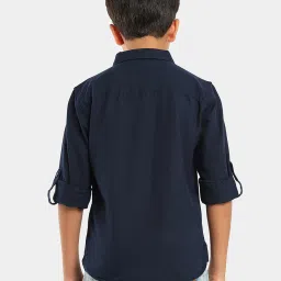 LilPicks Kids Navy Solid Shirt image 2