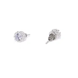 DressBerry Gold-Toned Set Of 2 Cubic Zirconia Studded Square Drop Earrings image 4