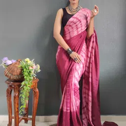 V3 FASHION STUDIO Dyed Satin Ready to Wear Saree-picture-19