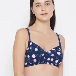 Clovia Blue Non Wired Padded T-Shirt Bra-picture-33