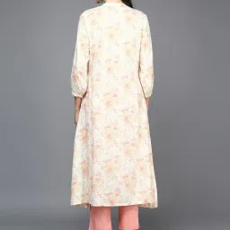 Vaamsi Cream Printed A Line Kurta image 2