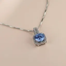OOMPH Blue Cubic Zirconia Pendant Necklace-image-13