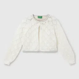 United Colors of Benetton Kids Girl's Relaxed Fit Round Neck Textured Sweater-picture-41