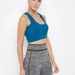 Clovia Blue Non Wired Padded Sports Bra image 3