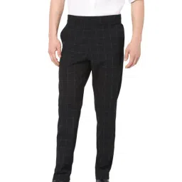 celio celio* Black Slim Fit Flat Front Trousers-picture-11