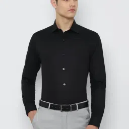 Louis Philippe Black Cotton Regular Fit Shirt-picture-25