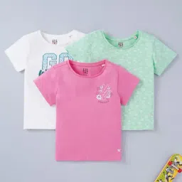Ed-a-Mamma Kids Multicolor Printed T-Shirt (Pack Of 3)-image-77