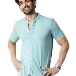 The Souled Store Sky Blue Regular Fit Shirts-picture-14