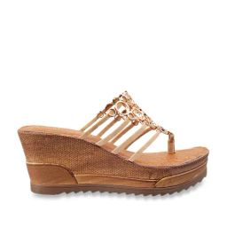 Catwalk Women's Nude Thong Wedges-picture-26