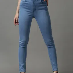 showoffff SHOWOFF Blue Solid Mid Rise Jeans-picture-30