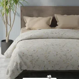KOPA Coolmax Cotton Feel White Microfibre Floral Double Comforter image 4