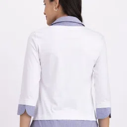 Fablestreet White Cotton Regular Fit Top image 2