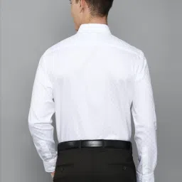 Louis Philippe Gods & Kings White Cotton Regular Fit Self Pattern Shirt image 2