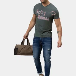 Being Human Blue Cotton Slim Fit Distressed Distressed Jeans image 5