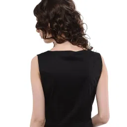 Cottinfab Black Viscose Rayon Regular Fit Waistcoat image 2