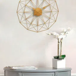 CHRONIKLE Round Gold Iron Wall Clock image 2