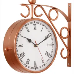 CHRONIKLE Copper Rose Gold Iron Wall Clock image 2