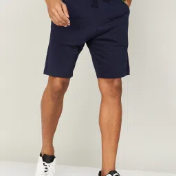 Fame Forever by Lifestyle Navy Blue Cotton Regular Fit Shorts image 1