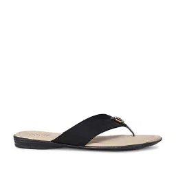 Bata Women's Black Thong Sandals image 2