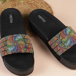 Metro Women's Black Casual Sandals-picture-22