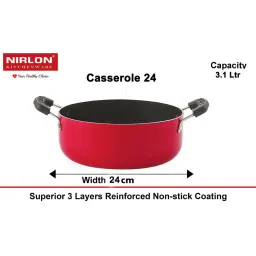 Nirlon Red Aluminium Non-Stick Kitchen Utensils - Set of 4 image 4