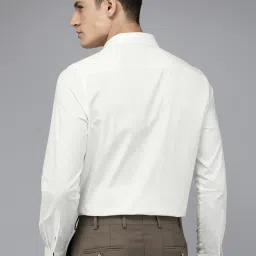 The Bear House White Slim Fit Striped Cotton Shirt image 2