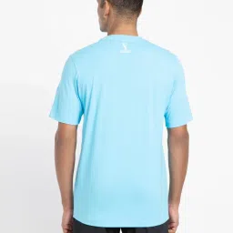 Adidas Blue Cotton Regular Fit Printed Sports T-Shirt image 2
