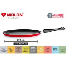 Nirlon Red Aluminium Non-Stick Non-Induction Cookware Set of 3 image 2