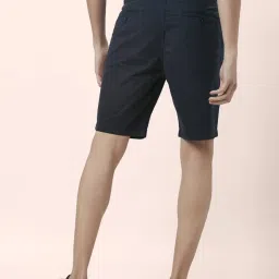 People by Pantaloons Navy Cotton Regular Fit Shorts image 2
