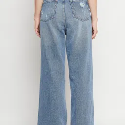 Camla Blue Distressed Mid rise Jeans image 2