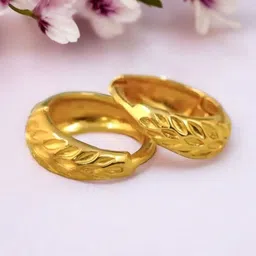 SHREE KRISHNA SHOPPING Women Gold Plated Hoop Earrings-picture-25