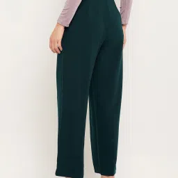 Camla Green Relaxed Fit Mid rise Trousers image 2