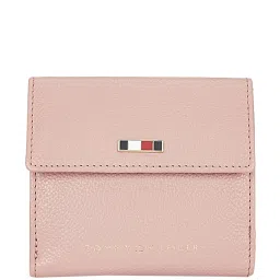 Tommy Hilfiger Redwood Pink Solid Bi-Fold Wallet for Women image 1