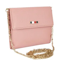 Tommy Hilfiger Redwood Pink Solid Bi-Fold Wallet for Women image 2