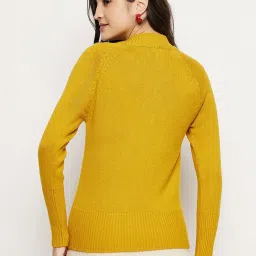 MADAME Mustard Regular Fit Sweater image 2