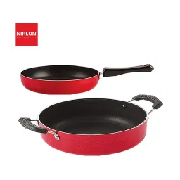 Nirlon Red Aluminium Non-Stick Cookware Set of 2 image 1