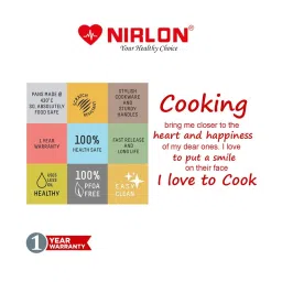 Nirlon Red Aluminium Non-Stick Cookware Set of 3 image 5