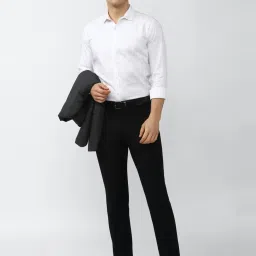 Van Heusen Black Slim Fit Trousers image 5