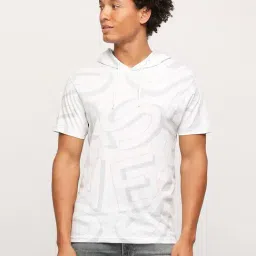 Pepe Jeans White Cotton Regular Fit Printed Hooded T-Shirt-picture-35