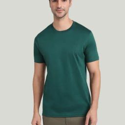 Colorplus Dark Green Pure Cotton Regular Fit T-Shirt-picture-10