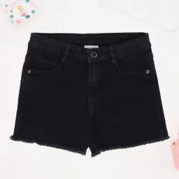 Pantaloons Junior Girls Black Shorts-picture-43