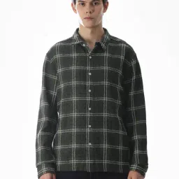 Jack & Jones Green Cotton Oversized Checks Shirt-picture-23