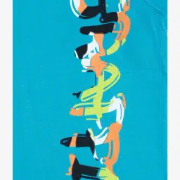 Kiddopanti Kids Blue Printed T-Shirt image 3