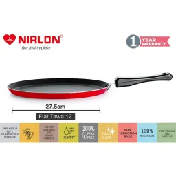 Nirlon Red Aluminium Non-Stick Coating Cookware Set of 3 image 2