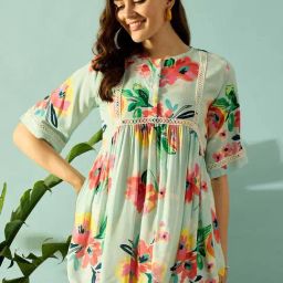 The Kaftan Company Green Printed Tunic-picture-24
